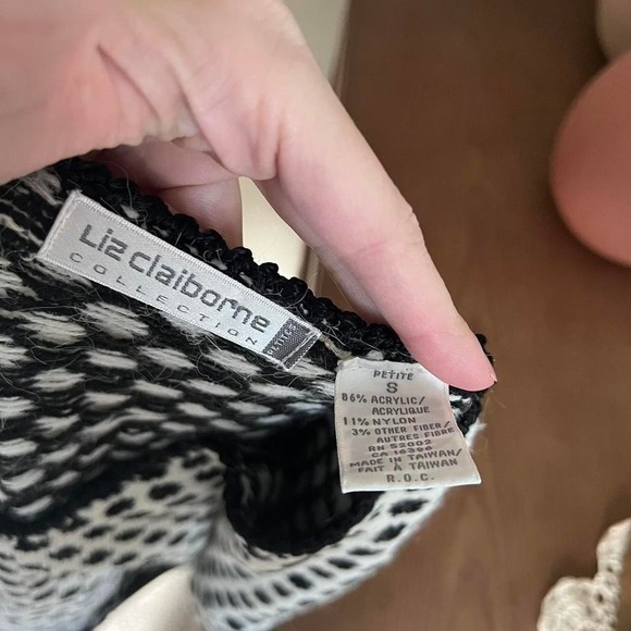 Vintage Liz Claiborne Polka Dot Sweater 90s - Picture 5 of 5